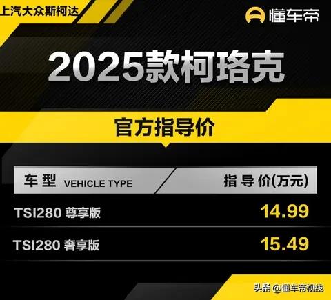 新车 | 卖14.99万元起/1.4T松散型SUV，2025款斯柯达柯珞克真车暴光-2.jpg